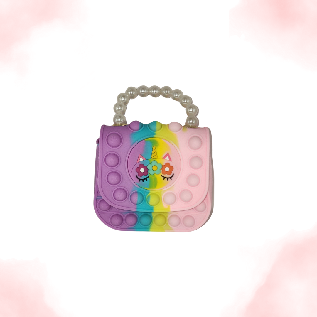 Unicorn Pearl Pop it Purse