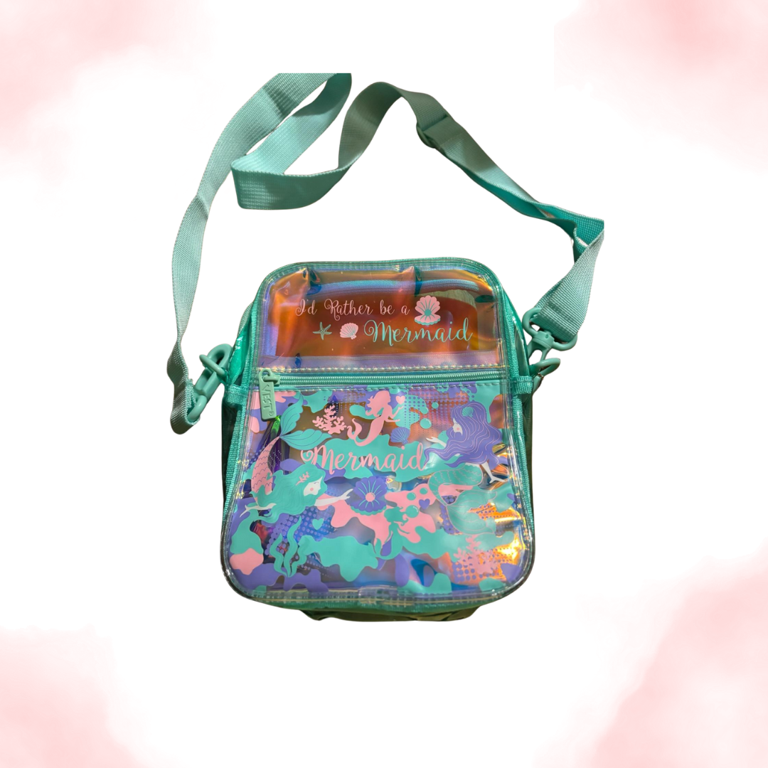 Gloss Boss Teal "I'd Rather be a Mermaid"  Purse